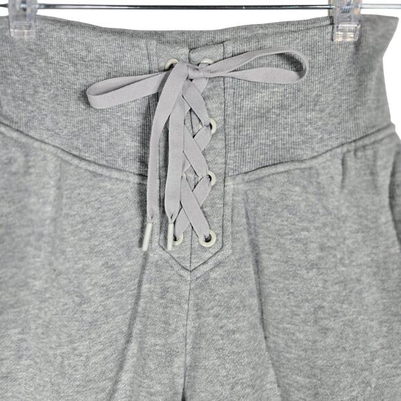 Victoria's Secret Pants Womens XS Gray Lace Up Corset Waist High Rise Joggers - Picture 3 of 11
